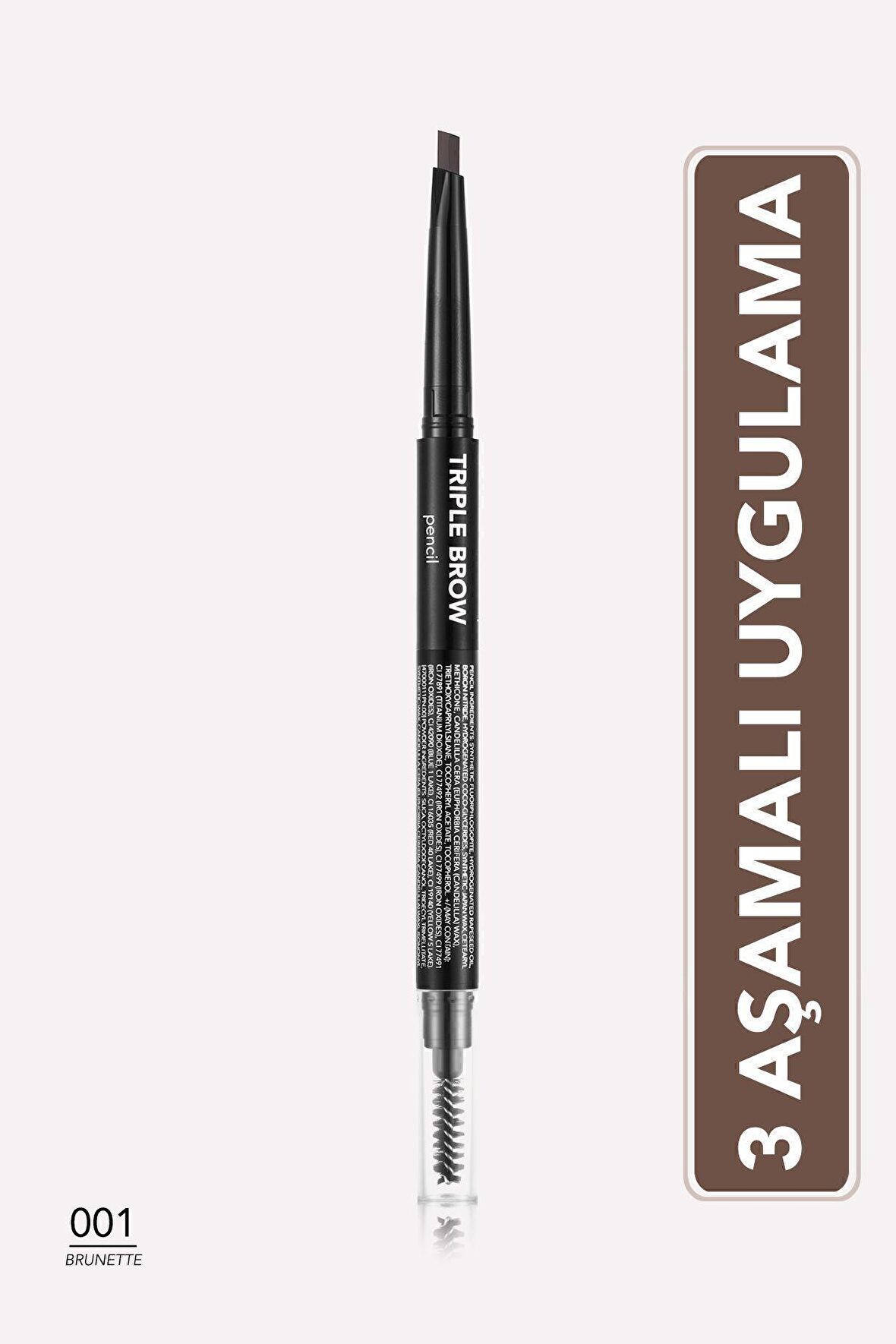 Flormar Triple Brow 3'ü 1 Arada Kremsi Dokulu Kaş Makyaj Kalemi
