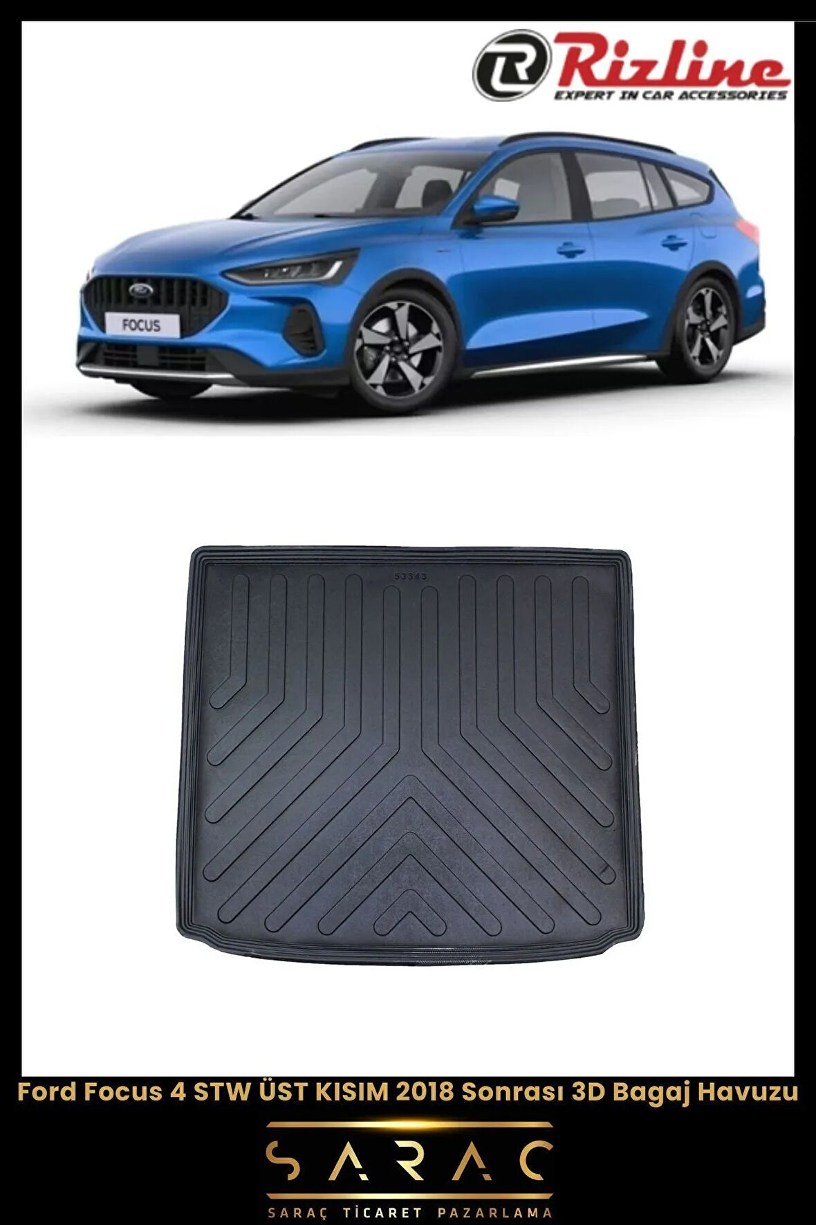 Rizline Ford Focus 4 STW 2024 Model Üst 3D Bagaj Havuzu