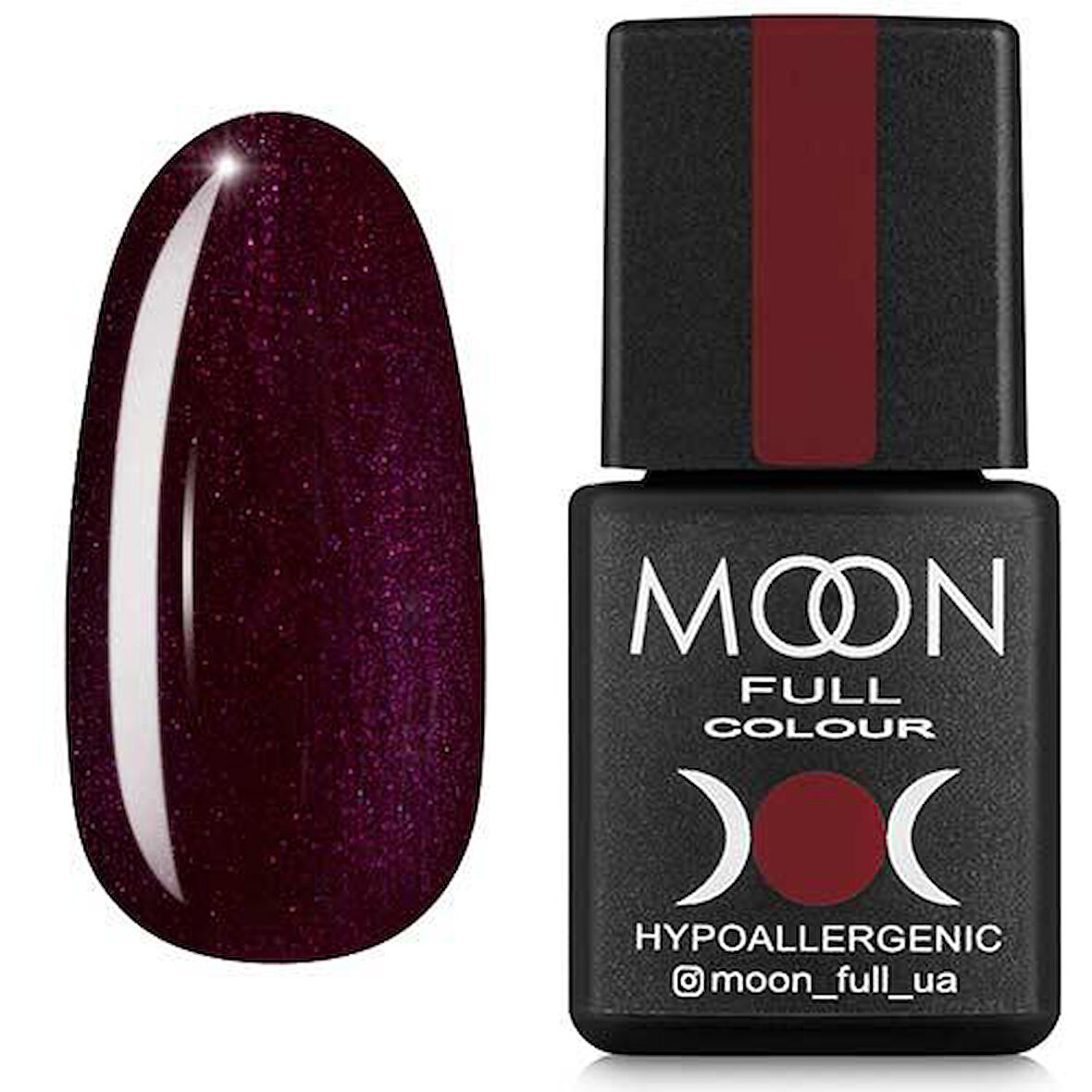 Moon Full Kalıcı Oje Classic Simli Mor Kırmızı No:145