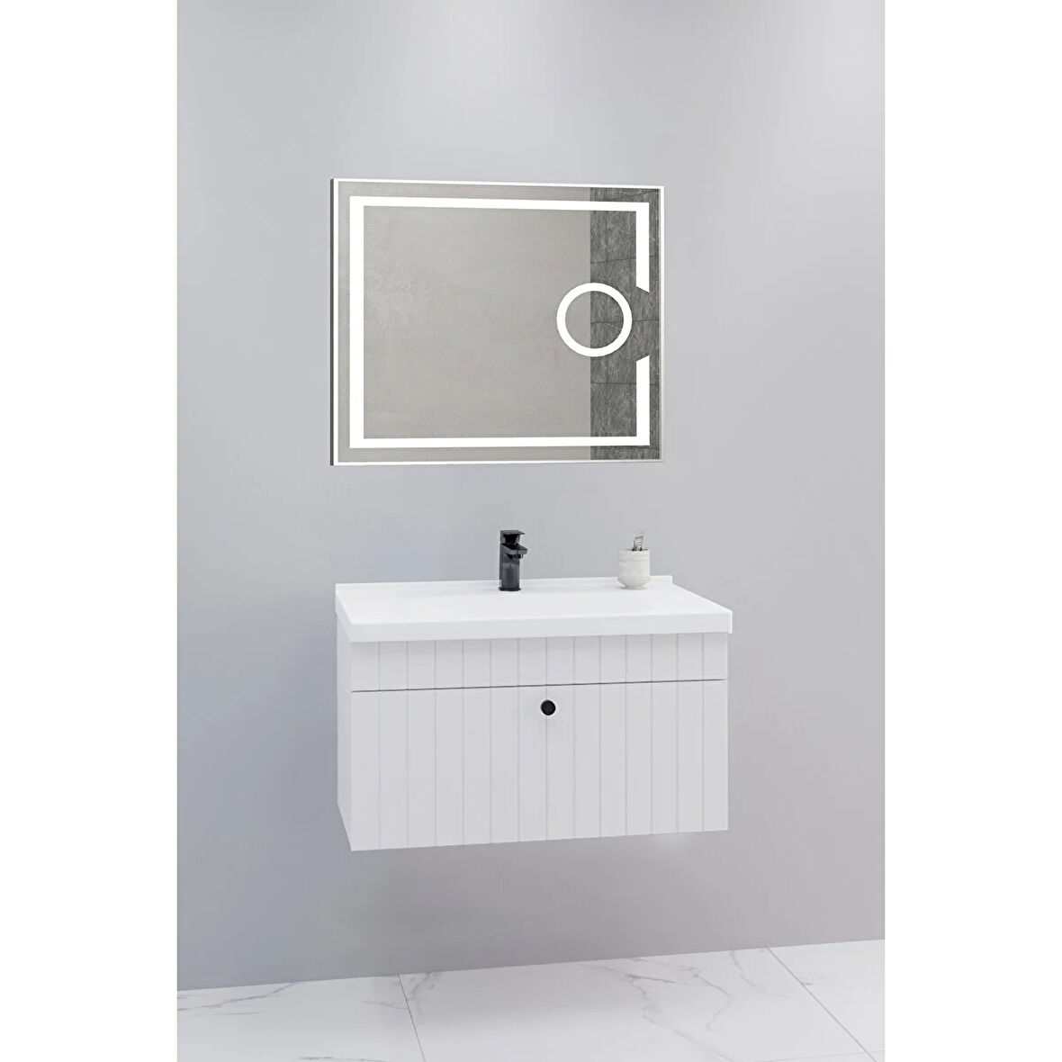 
Alice 80 Cm Banyo Dolabı Kiev Led Aynalı - Boy Dolap Hariç