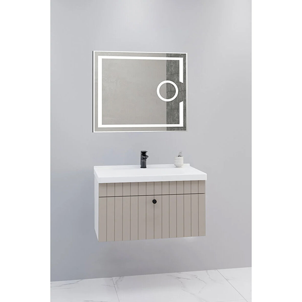 
Alice 80 Cm Banyo Dolabı Kiev Led Aynalı - Boy Dolap Hariç