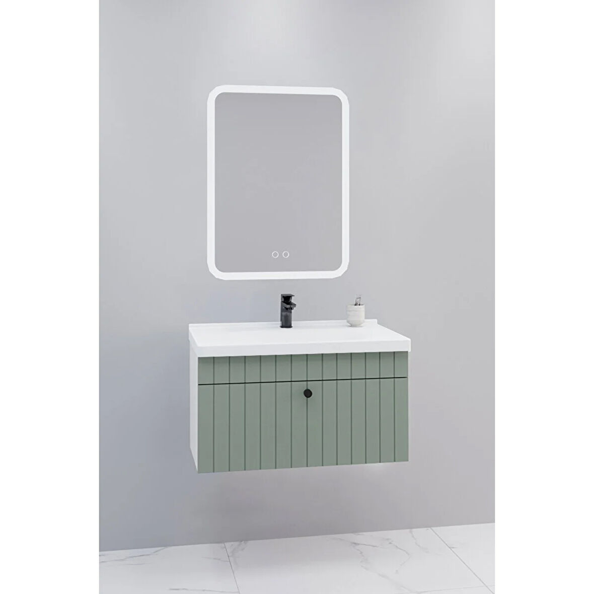 
Alice 80 Cm Banyo Dolabı Cmr Led Aynalı - Boy Dolap Hariç