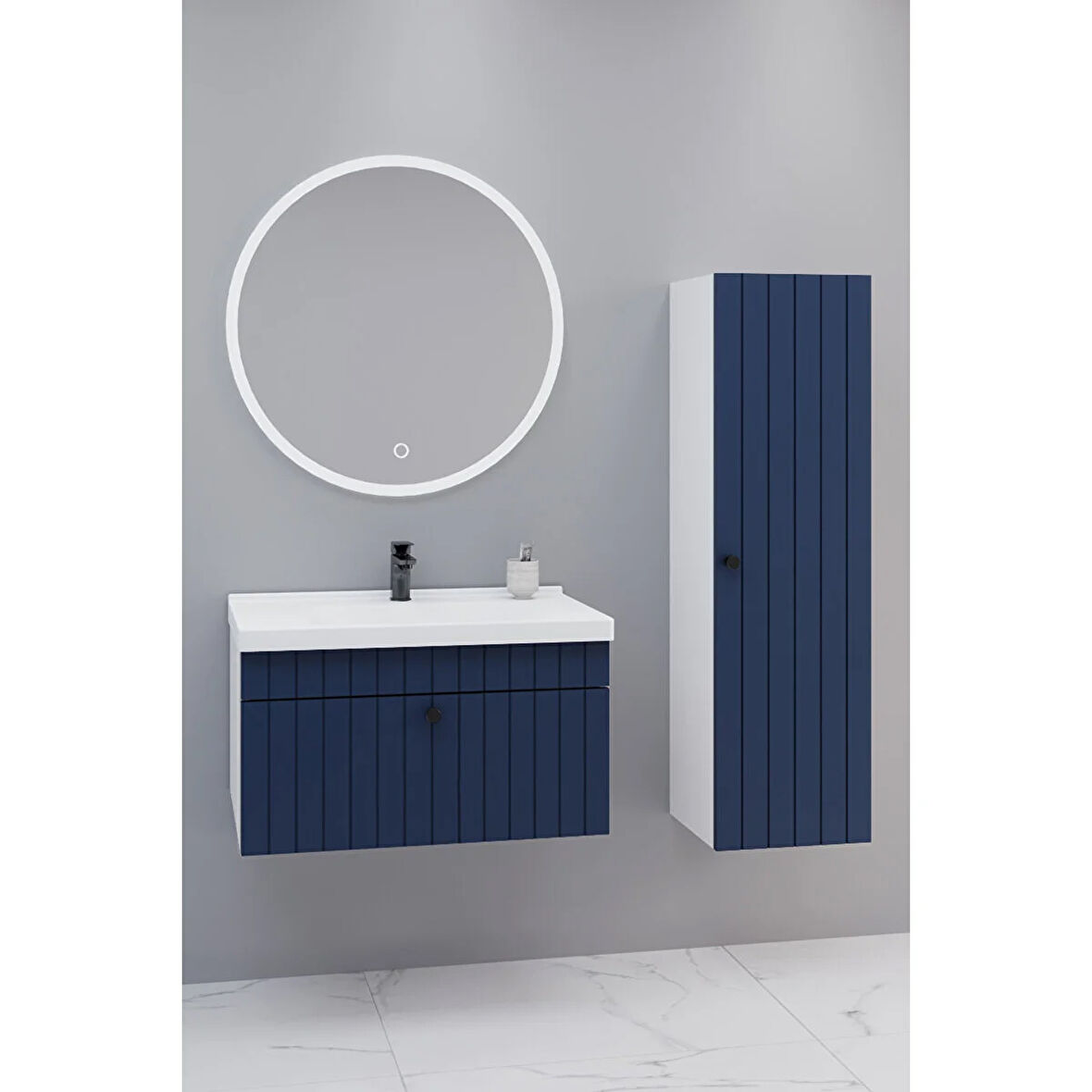
Alice 80 Cm Banyo Dolabı Orz Led Aynalı - Boy Dolap Dahil