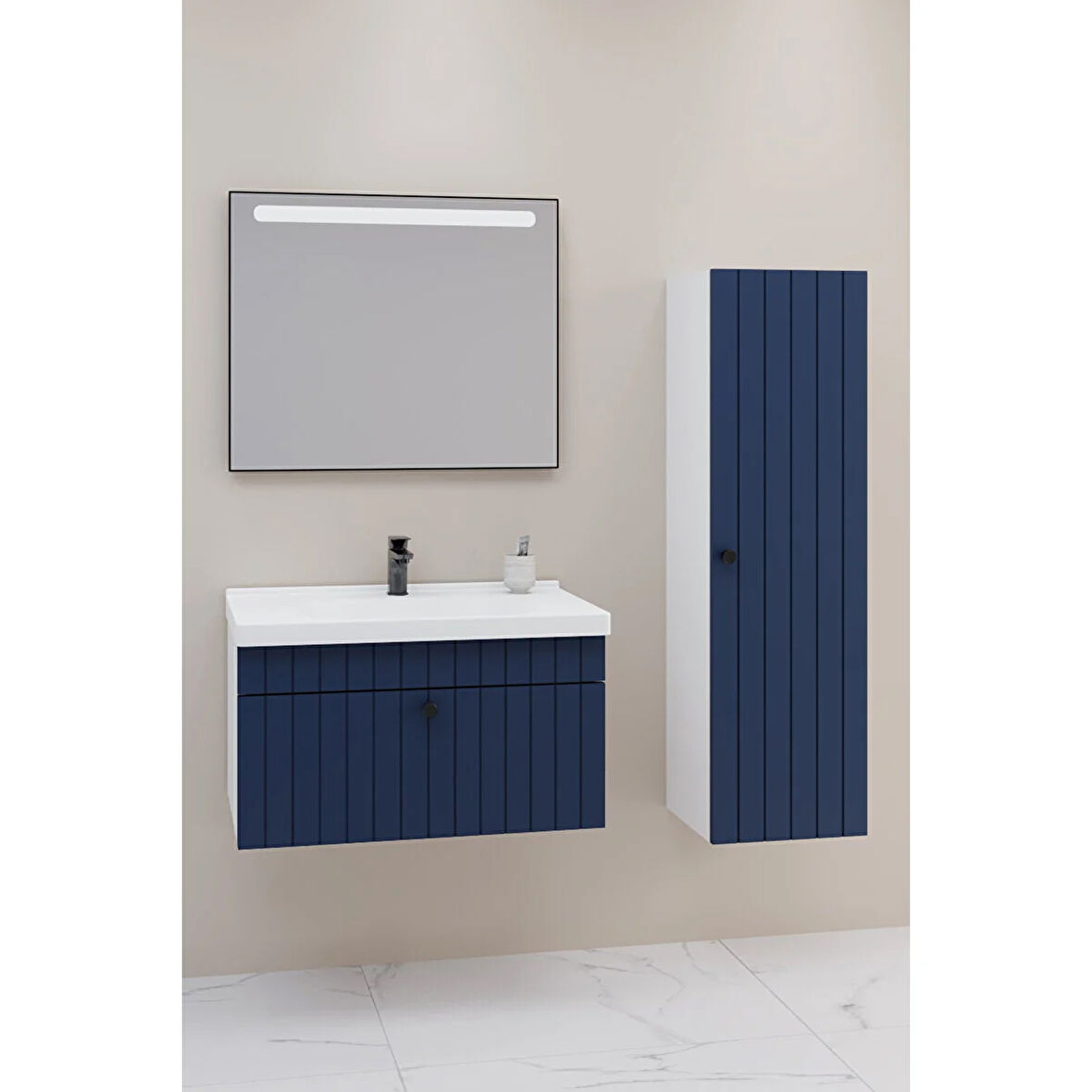 
Alice 80 Cm Banyo Dolabı Lvn Led Aynalı - Boy Dolap Dahil
