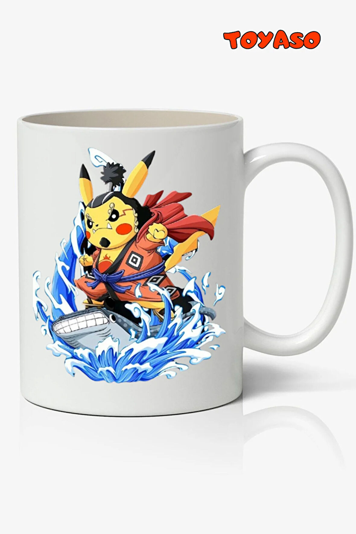 Pokemon & One Piece Anime Temalı Beyaz Kupa Bardak Sevgiliye Arkadaşa Hediye