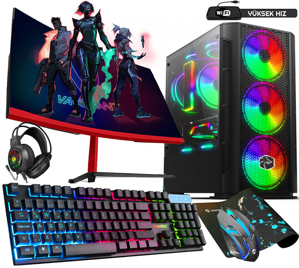 Biggamex ZP46 Intel i5 3470 16 GB DDR3 RAM 256 GB SSD 500 GB HDD NVIDIA GeForce GTX 1050 Ti FreeDos Masaüstü Bilgisayar 