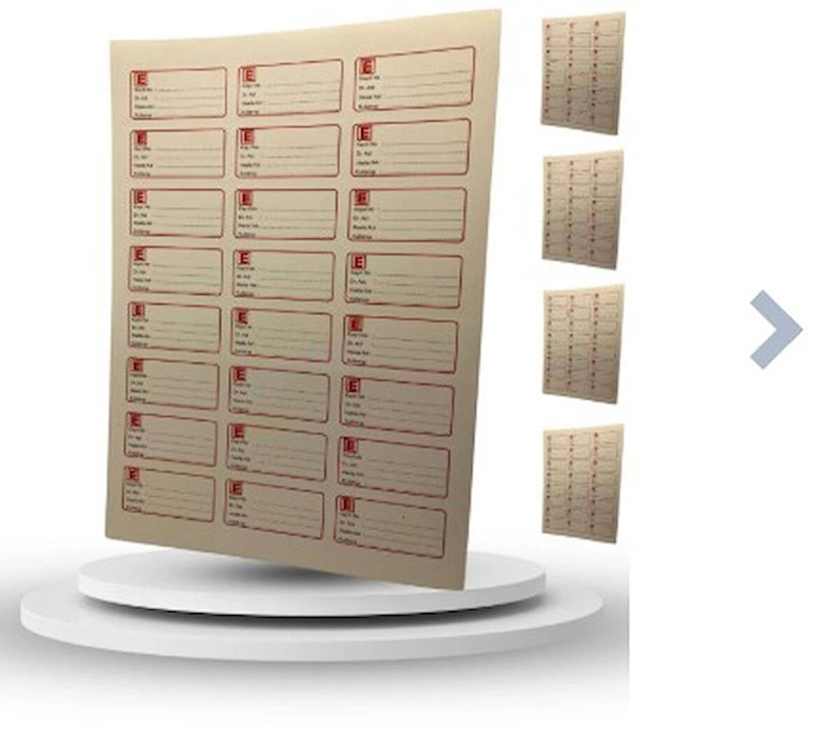 96 ADET BEYAZ ECZANE ETİKETİ