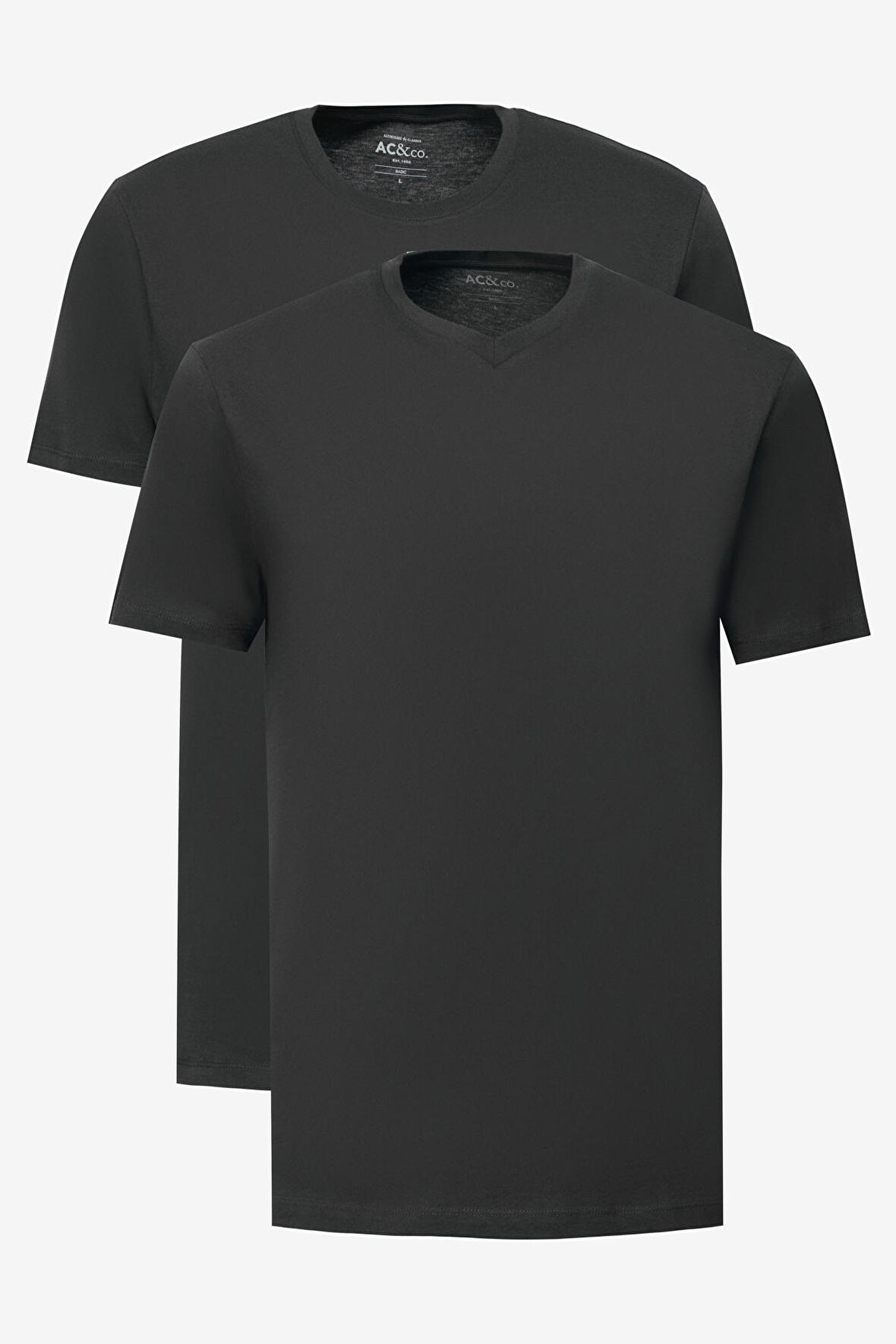 2'li Paket Slim Fit Dar Kesim Pamuklu Basic Tişört