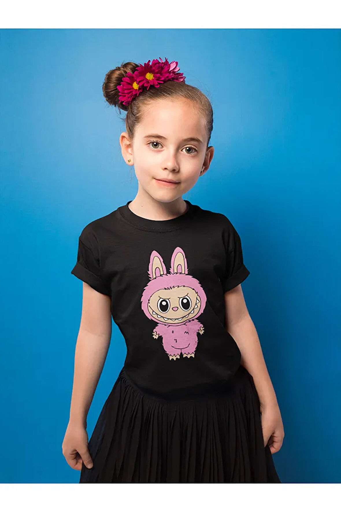 Labubu Baskılı Unisex Çizgi Film Çocuk Tişört (1-12 Yaş)