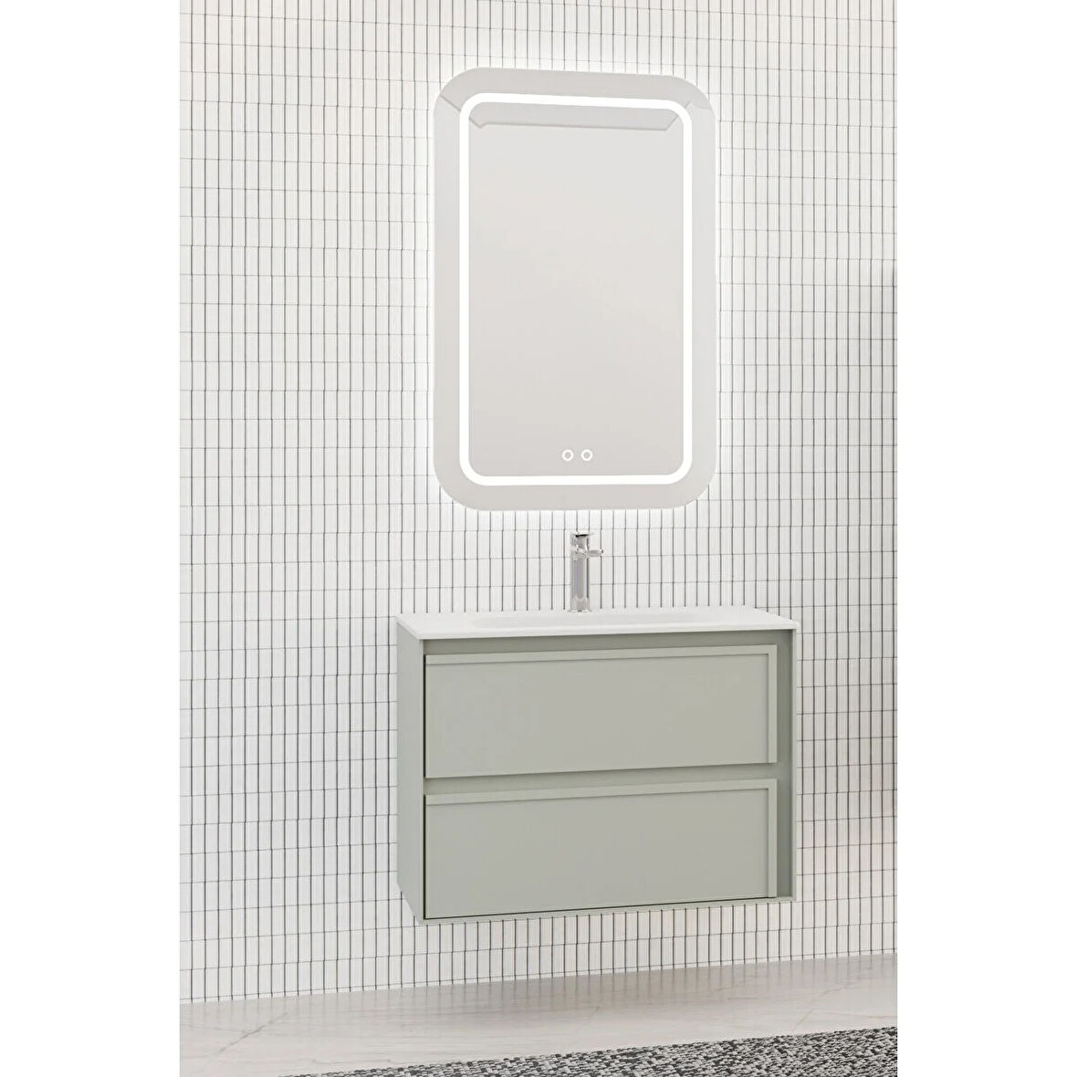 Elisa 80 Cm Banyo Dolabı - Nane Yeşili