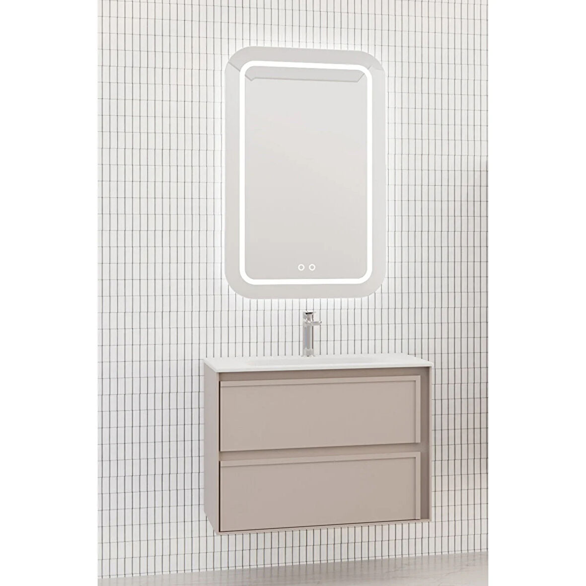 Elisa 80 Cm Banyo Dolabı - Vizon