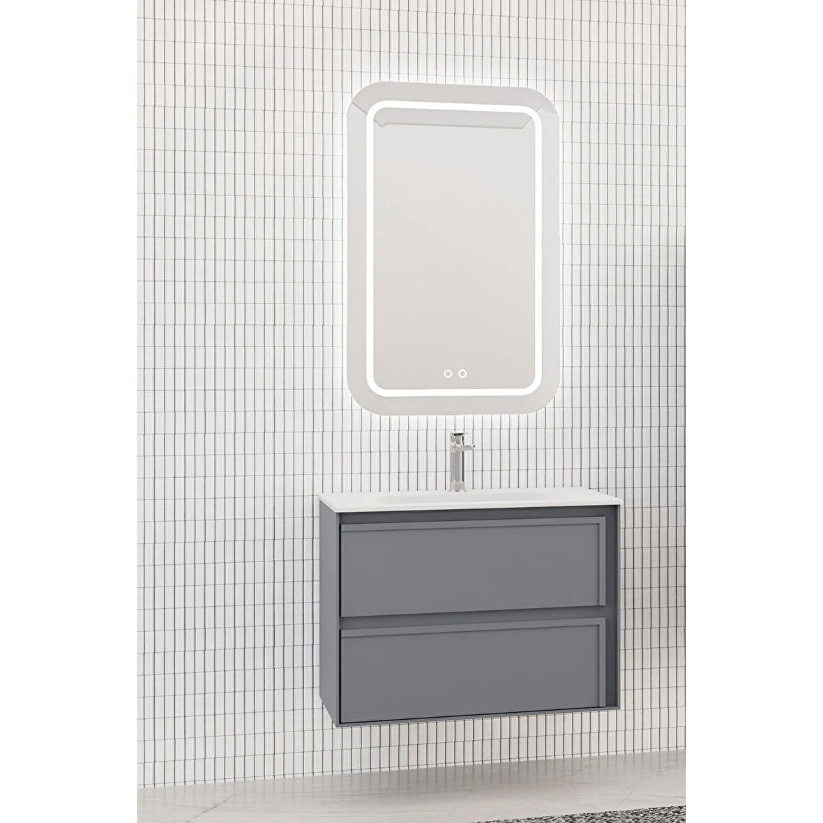 Elisa 80 Cm Banyo Dolabı - Antrasit