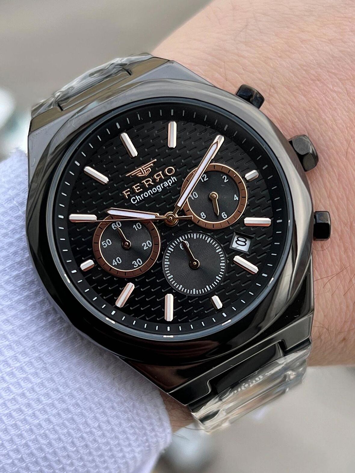 FERRO İç Fonksiyonları Aktif Chronograph 30 Mt Su Geçirmez Erkek kol Saat xf0027