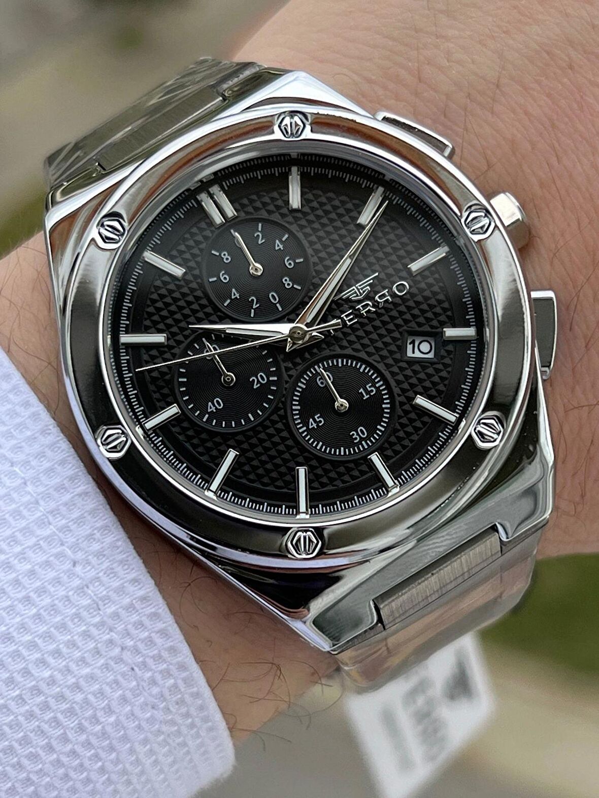 Ferro Çelik Kordon İç Fonksiyonları Aktif Chronograph 30 Mt Su Geçirmez Erkek Kol Saat EFM41102-A2