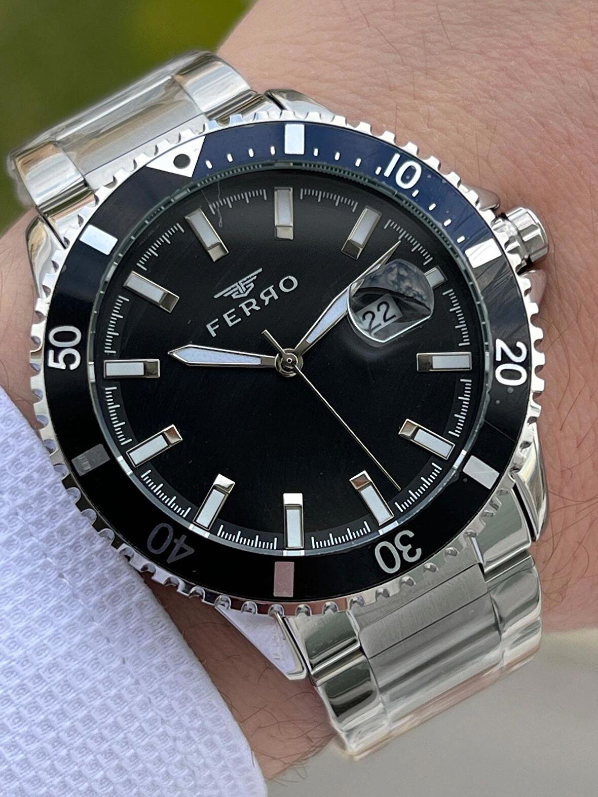 Ferro Çelik Kordon İç Fonksiyonları Aktif Chronograph 30 Mt Su Geçirmez Erkek Kol Saat EFT11238-A2