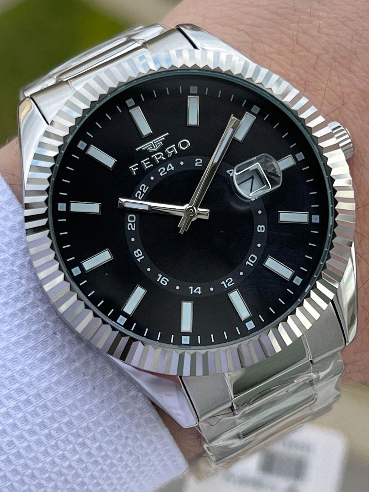 Ferro Çelik Kordon İç Fonksiyonları Aktif Chronograph 30 Mt Su Geçirmez Erkek Kol Saat EFT118-A8