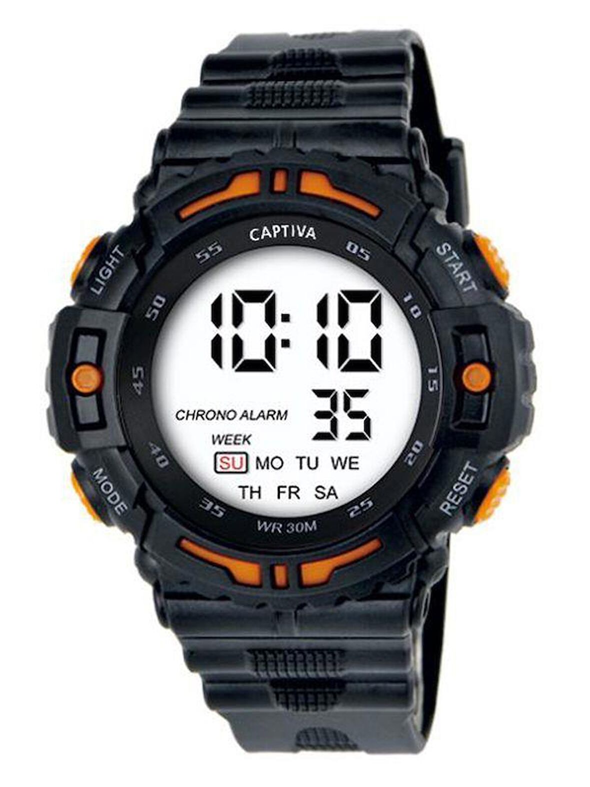 Captiva 30 mt Suya Dayanıklı Digital Alarm-Kronometre-Led Işık Spor Kasa Çoçuk Kol Saati CPT.X027