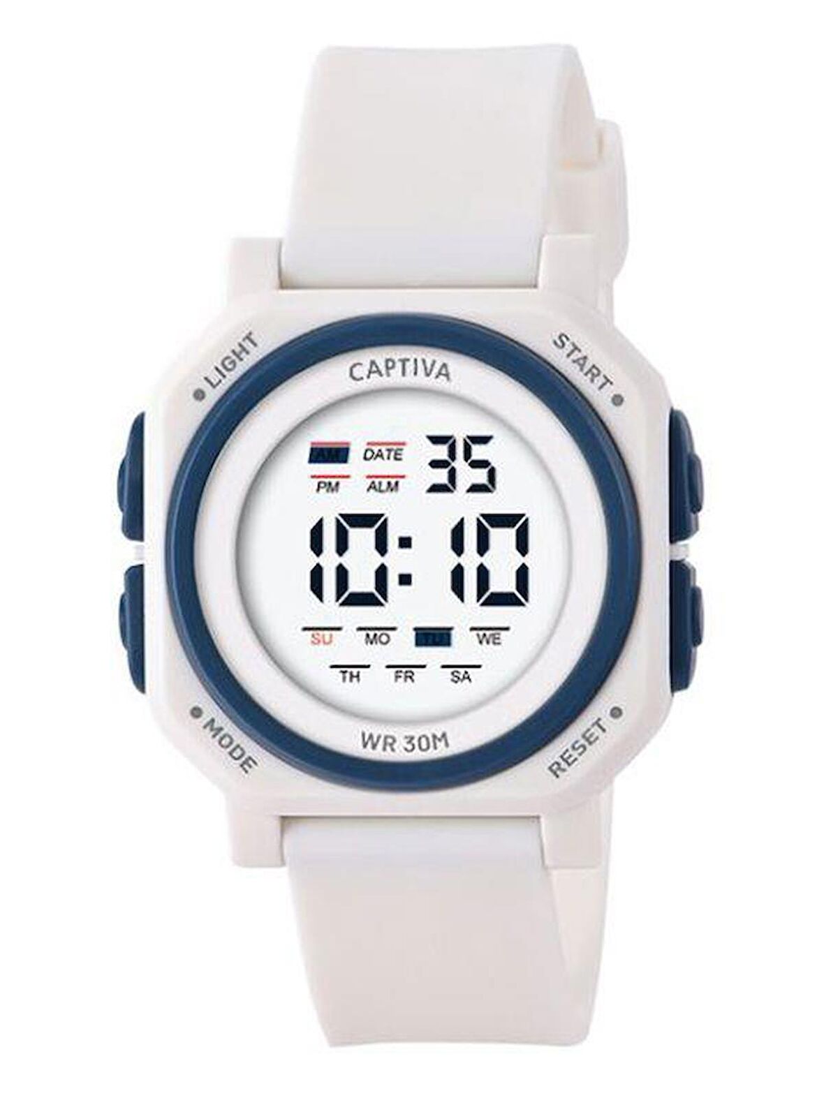 Captiva 30 mt Suya Dayanıklı Digital Alarm-Kronometre-Led Işık Spor Kasa Çoçuk Kol Saati CPT.X055