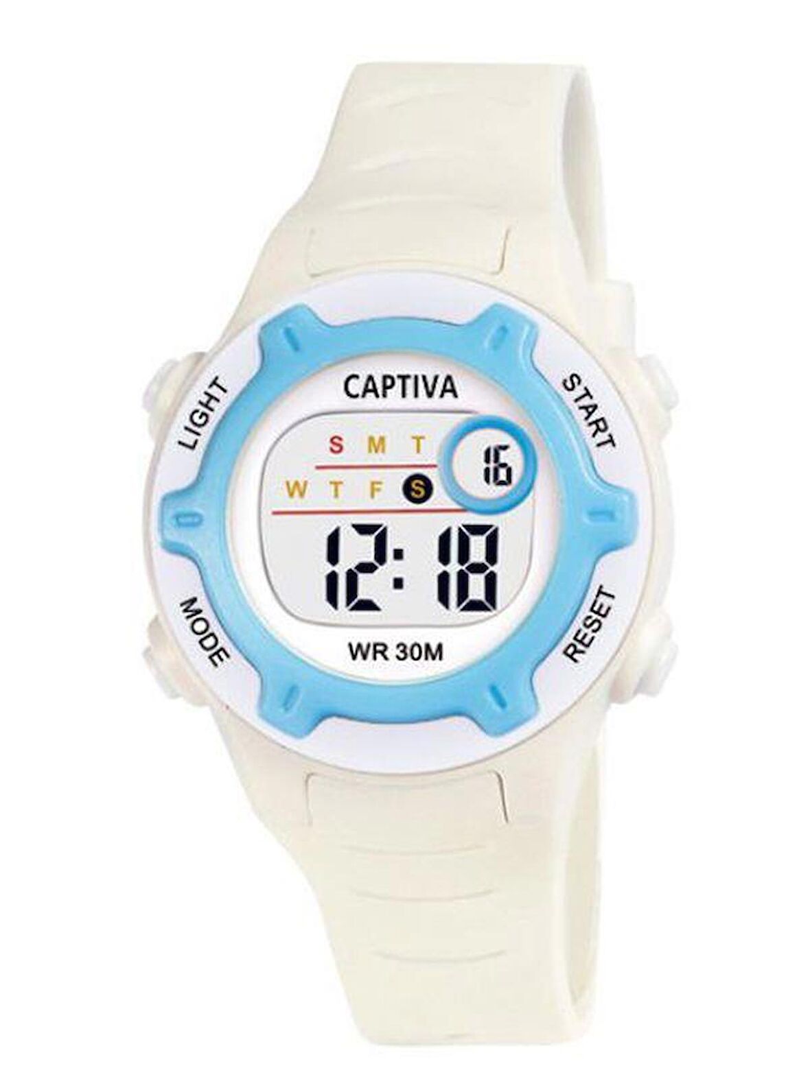 Captiva 30 mt Suya Dayanıklı Digital Alarm-Kronometre-Led Işık Spor Kasa Çoçuk Kol Saati CPT.X056