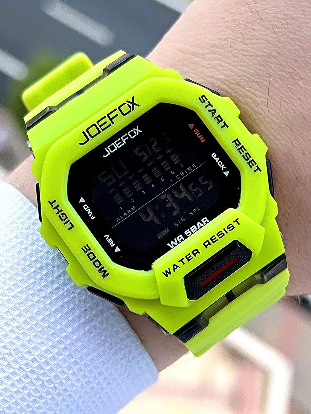 Joefox G-SHOCK Kasa Yeşil/Siyah Digital 5 Atm Suya Dayanıklı 2 Yıl Garantili Spor Kol Saati J-GS08