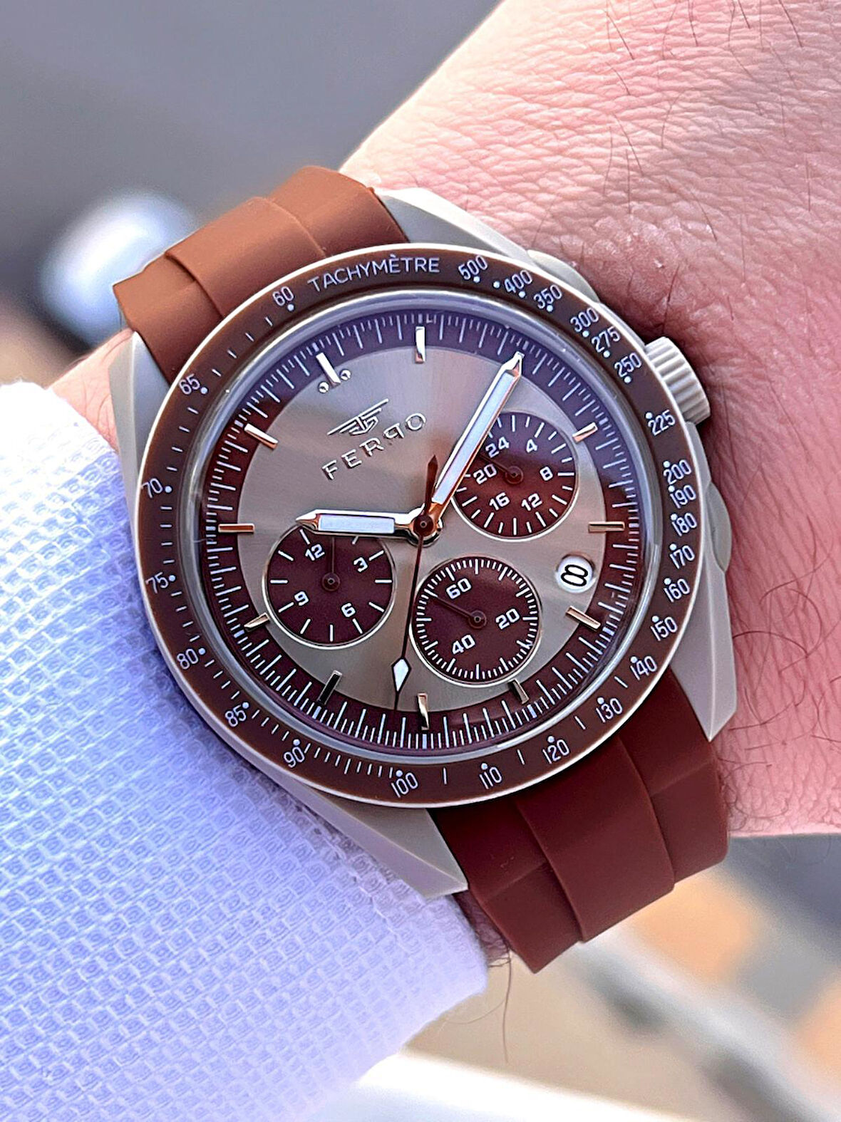 Ferro Silikon Kordon 5 Atm Suya Dayanıklı Fonksiyonları Aktif Spor Gençlere Özel Erkek Saati 1140.M4