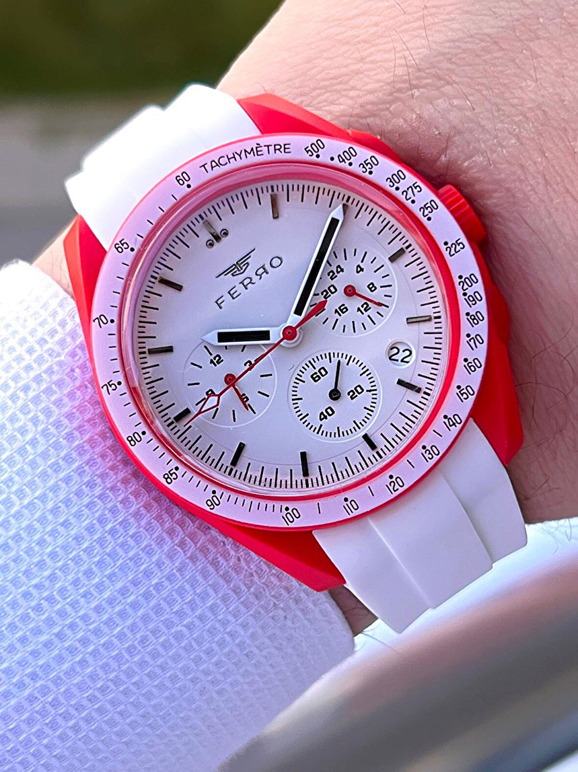 Ferro Silikon Kordon 5 Atm Suya Dayanıklı Fonksiyonları Aktif Spor Gençlere Özel Erkek Saati 1140.M5