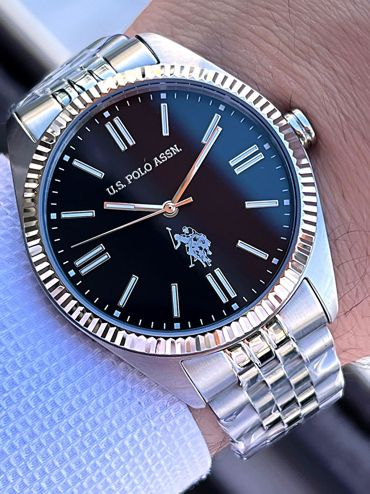 U.S.Polo Assn Çelik Kasa Ve Kordon 2 Yıl Garantili 3 Atm Suya Dayanıklı Erkek Kol Saati FS1096.03