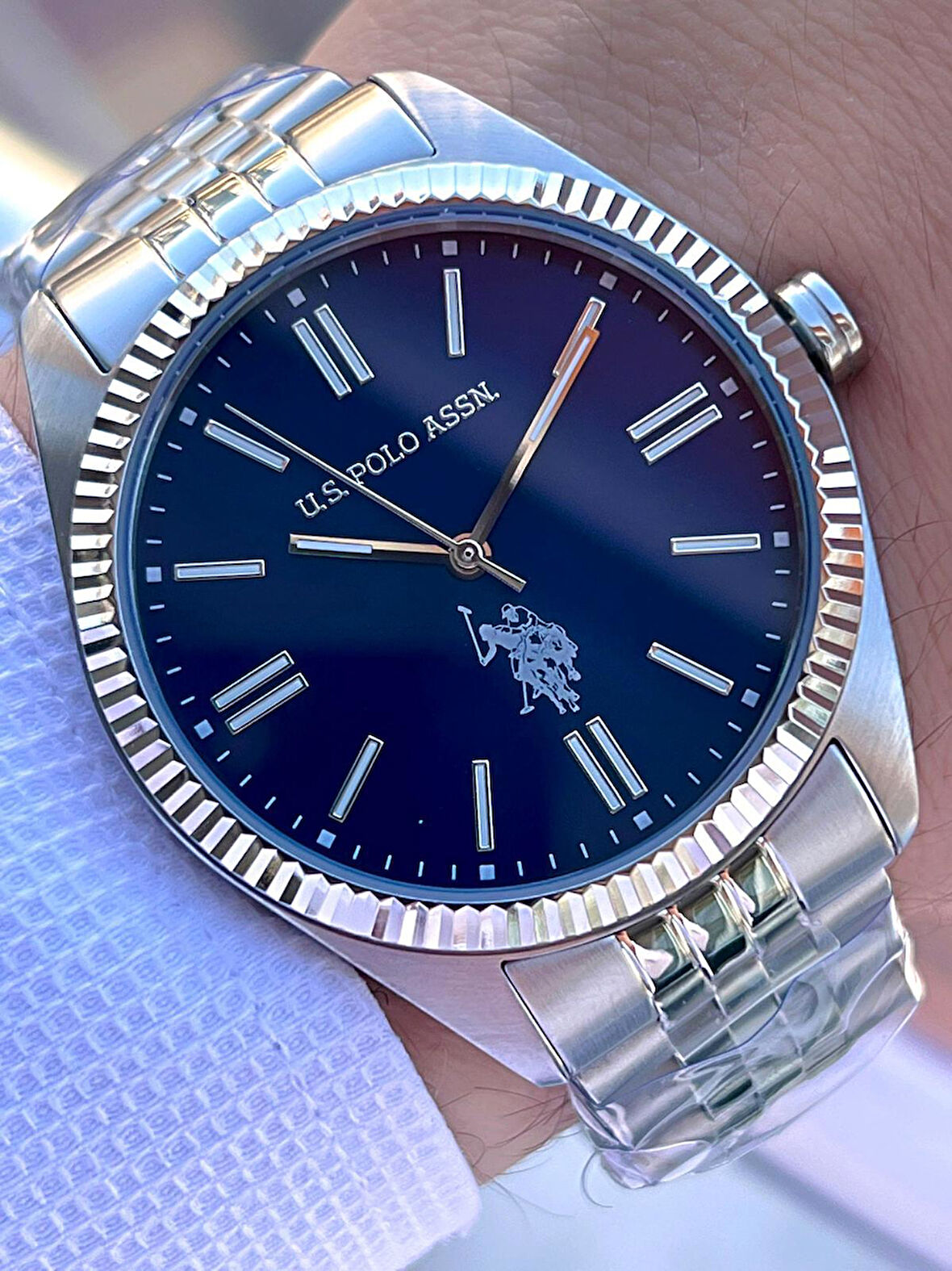 U.S.Polo Assn Çelik Kasa Ve Kordon 2 Yıl Garantili 3 Atm Suya Dayanıklı Erkek Kol Saati FS1096.02