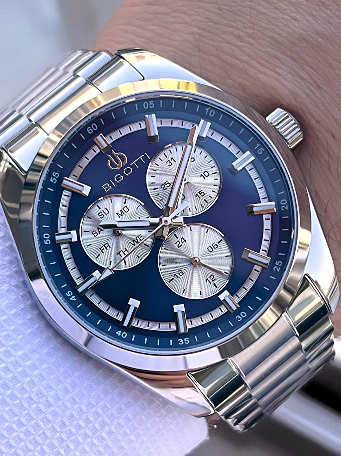 Bigotti Özel Kutulu Nişan Ve Damat Saati 2 Yıl Garantili İç Fonksiyonları Aktif Erkek Kol Saati XB03