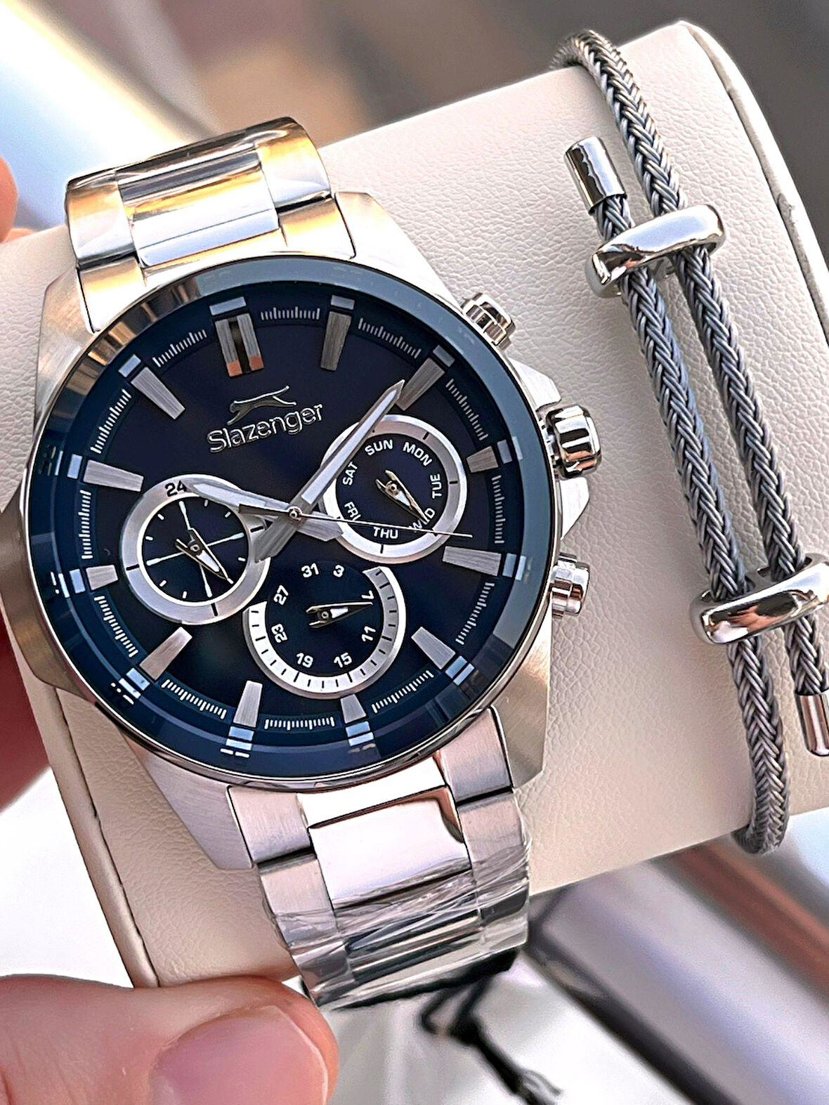 İtalyan Tasarım Bileklik Hediyeli Çelik Kordon İç Fonksiyonları Aktif Erkek Kol Saati YNB.2456.2.03