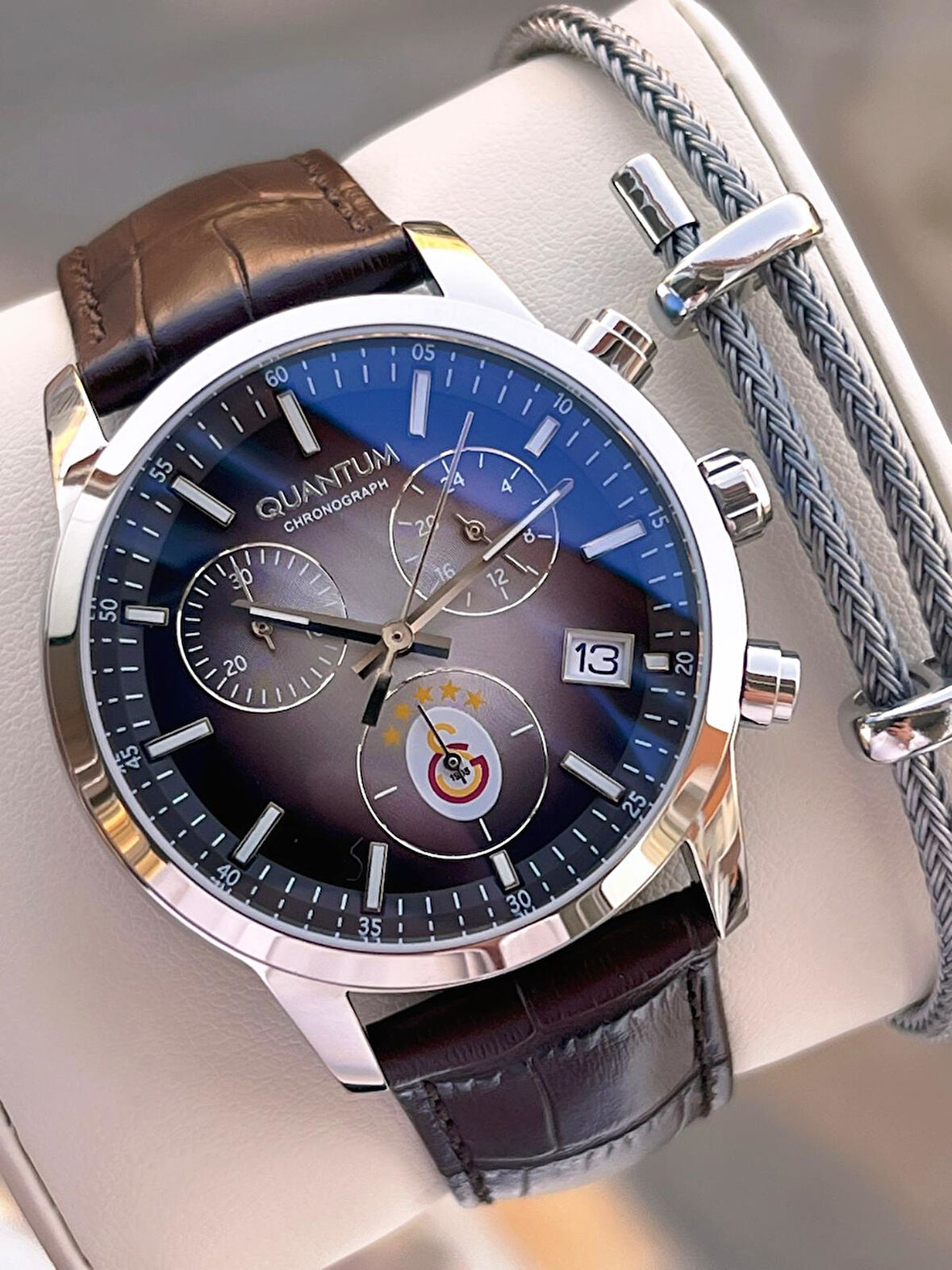 Quantum Galatasaraylı Lisanslı İtalyan Tasarım Bileklik Hediyeli 10 Atm Taraftar Kol Saati E1087.362