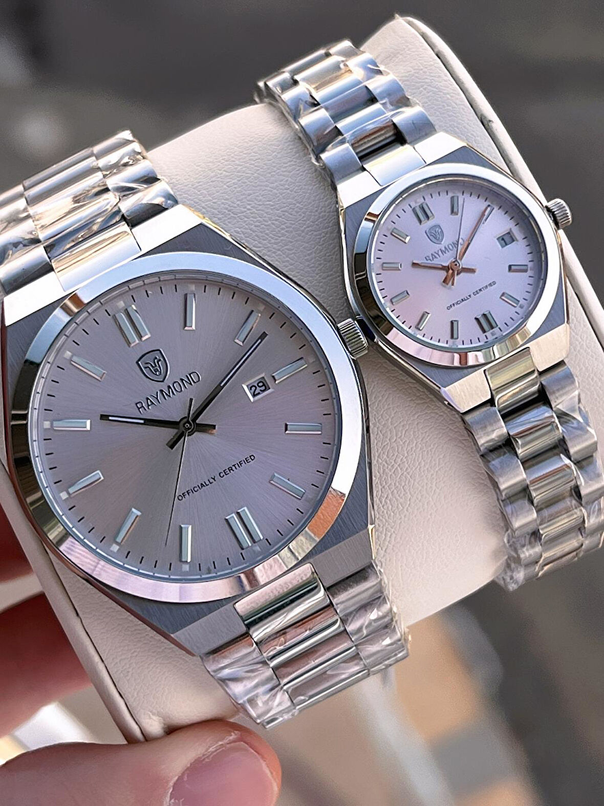 Raymond Ciflere Özel Sevgili Kombini 2 Yıl Garantili 5 Atm Suya Dayanklı Çift Saati CFT.06