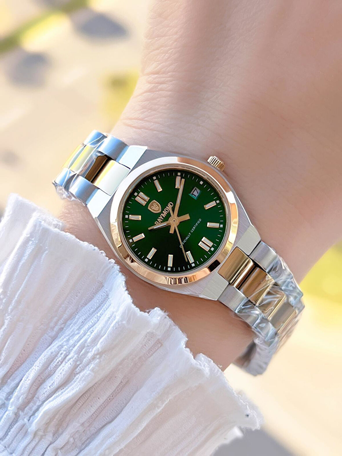 Raymond 2 Yıl Garantili Çelik Kasa Ve Kordon Kararma Renk Atma Yapmaz 5 Atm Kadın Kol Saati 611189.1