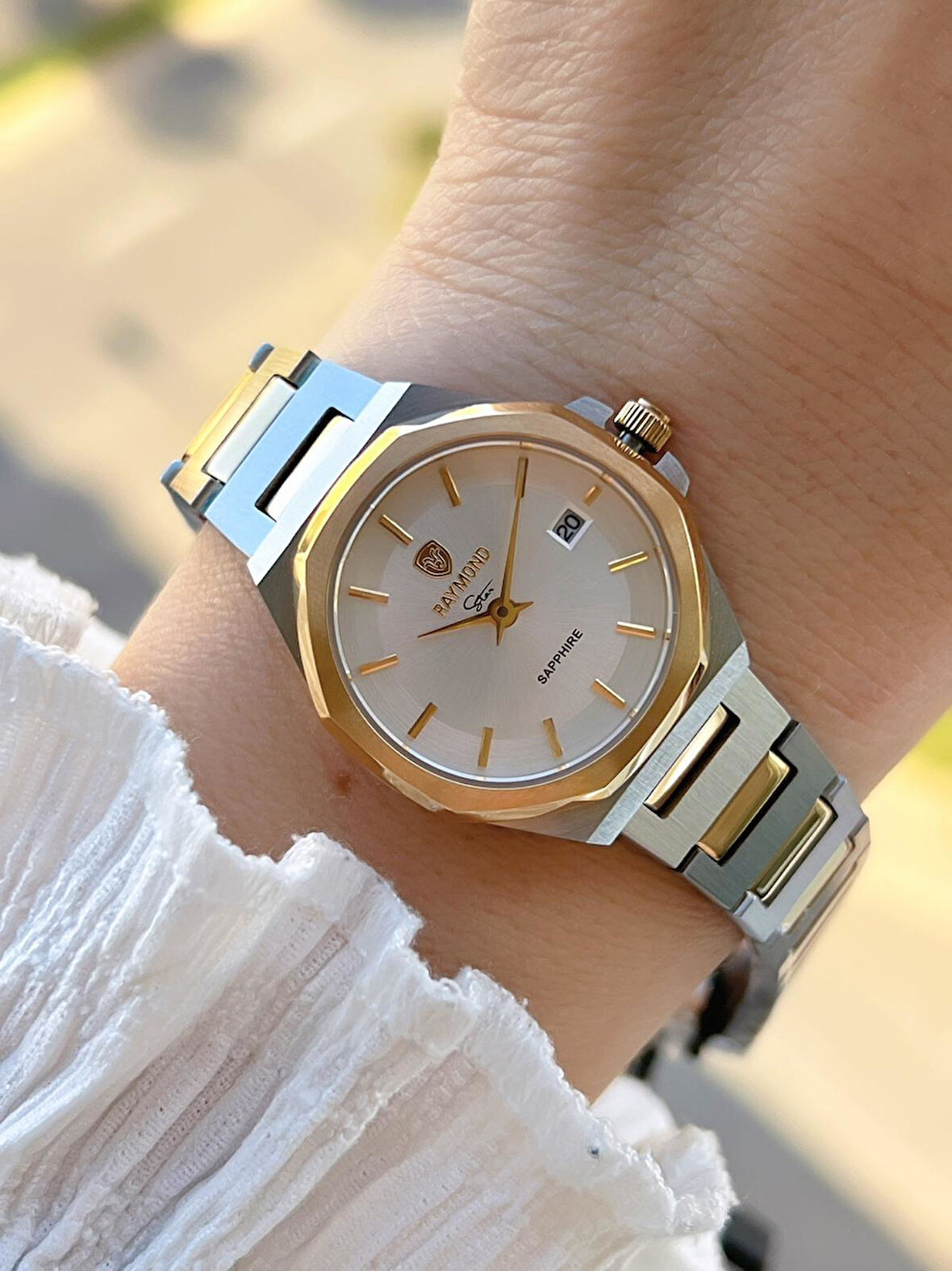 Raymond 2 Yıl Garantili Çelik Kasa Ve Kordon Kararma Renk Atma Yapmaz 5 Atm Kadın Kol Saati 211699.1