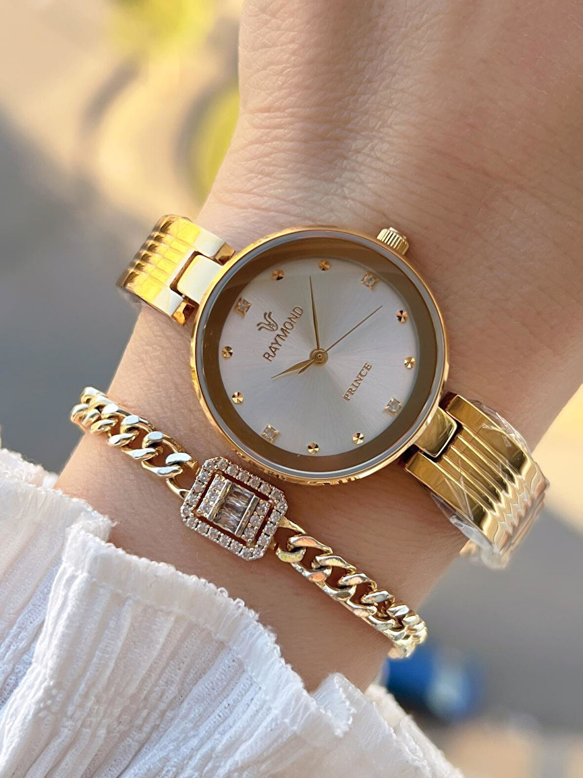 Raymond 2 Yıl Garantili Çelik Kasa Ve Kordon Kararma Renk Atma Yapmaz 5 Atm Kadın Kol Saati 211699.2