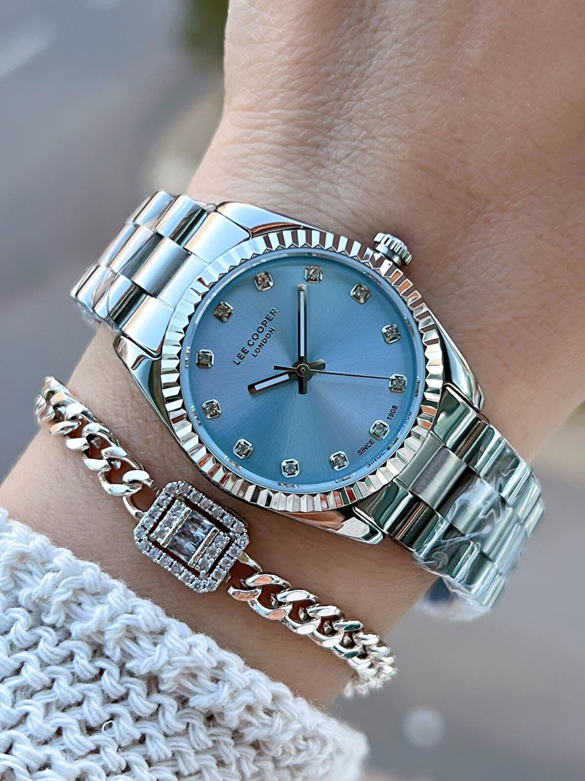 Lee Cooper Çelik Kordonlu 3 Atm Suya Dayanıklı 2 Yıl Garantili Kadın Kol Saati BC.08212.300