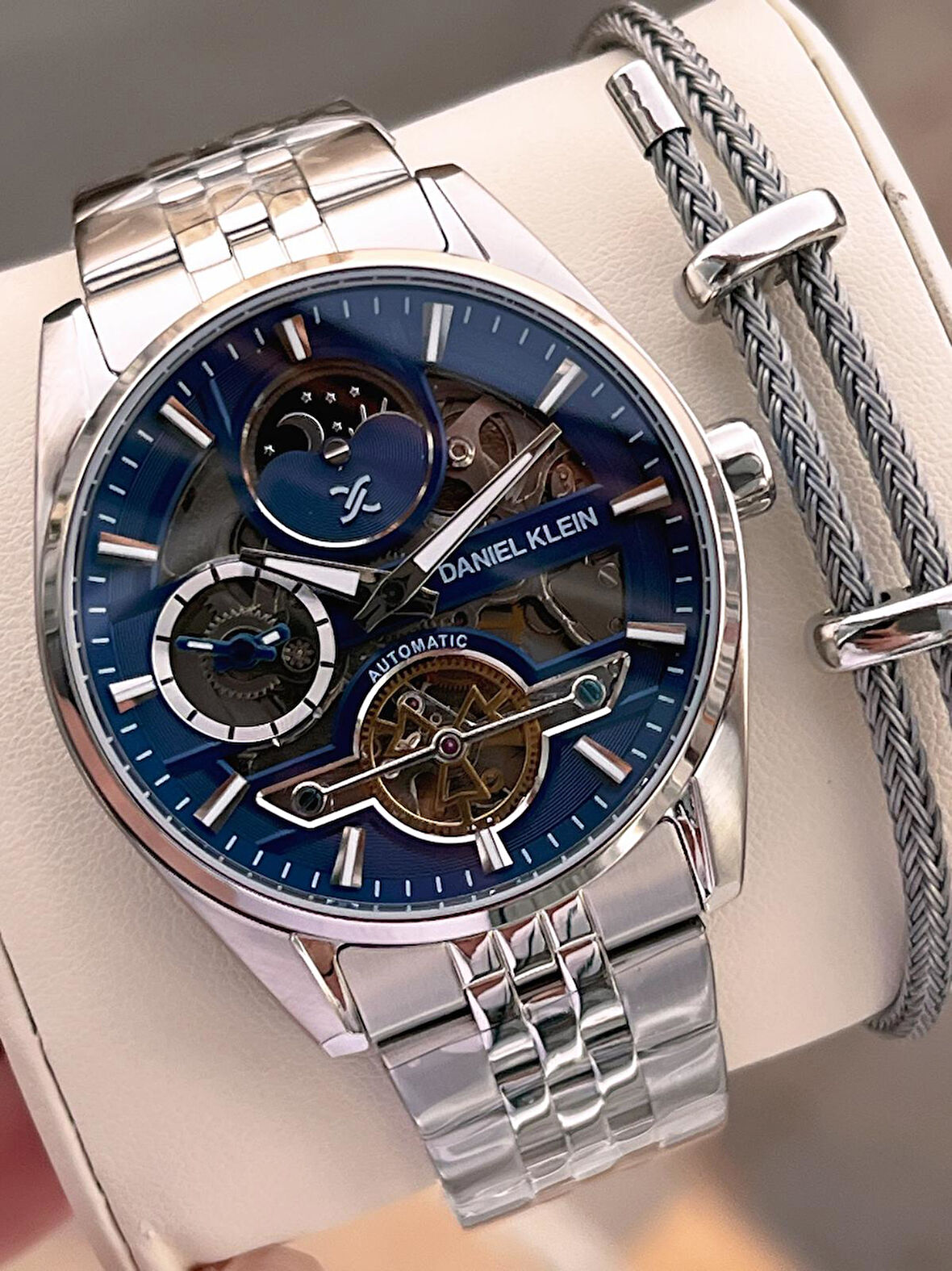 Daniel Klein Otomatik Mekanizma Mehtap Ve Güneş Kadranlı 2 Yıl Garantili Erkek Kol Saati OTM.14266.4