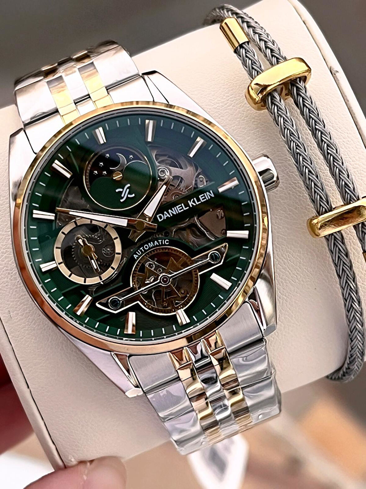 Daniel Klein Otomatik Mekanizma Mehtap Ve Güneş Kadranlı 2 Yıl Garantili Erkek Kol Saati OTM.14266.3