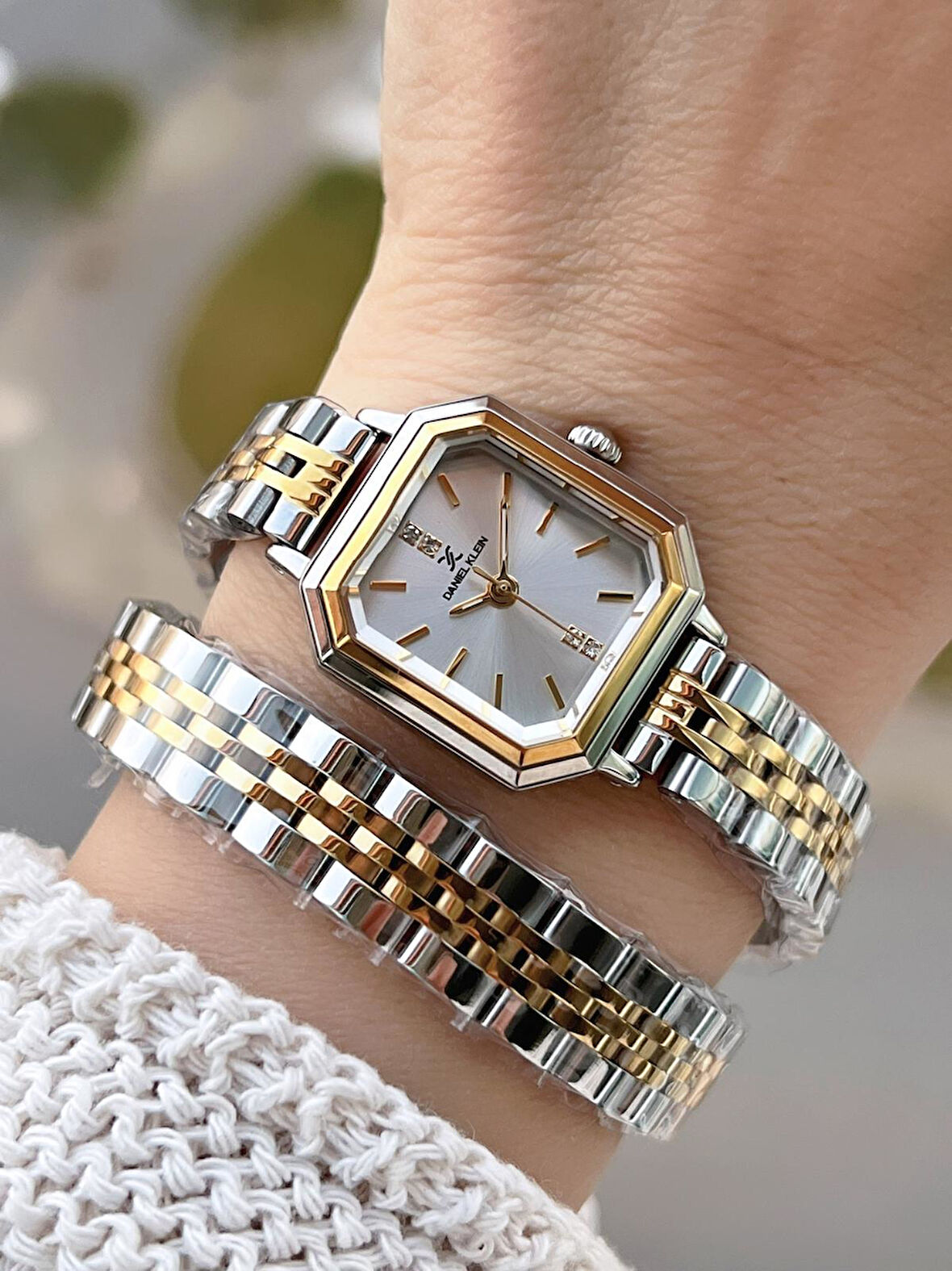 Daniel Klein Dolamalı Çelik Kordonlu 2 Yıl Garantili 3 Atm Suya Dayanıklı Kadın Kol Saati+Bileklik 3