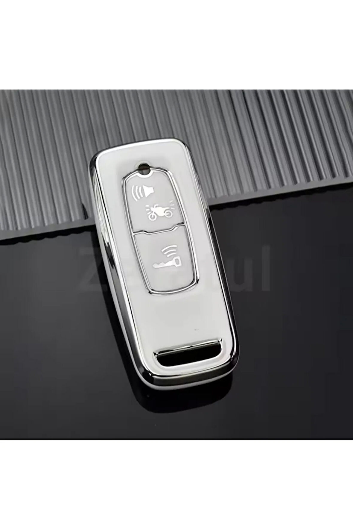 Honda Forza 2023-2024-2025 Anahtar Kılıfı Beyaz-Silver