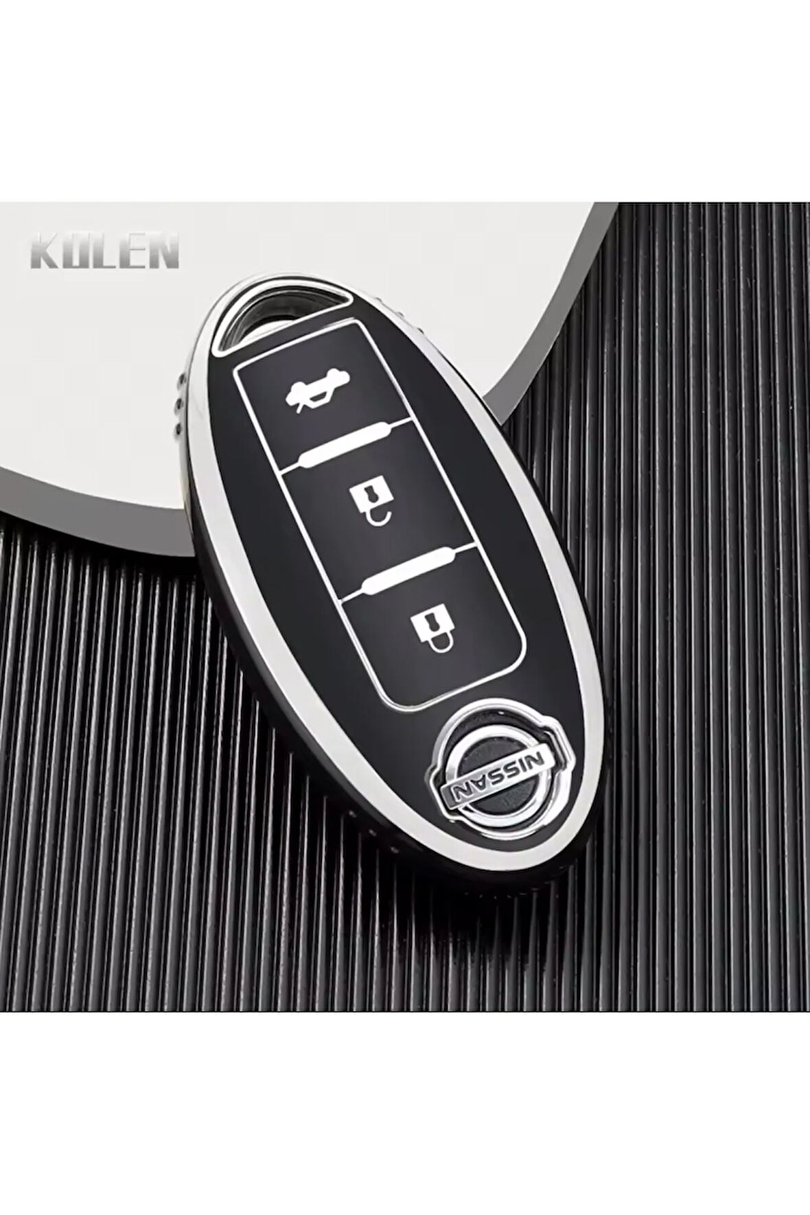 Nissan Pulsar Sustasız Anahtar Kılıfı Siyah-Silver