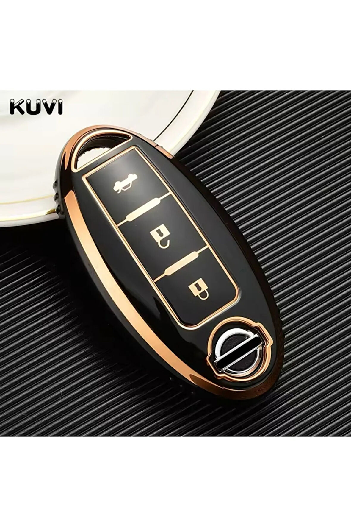 Nissan Pathfinder Sustasız Anahtar Kılıfı Siyah-Gold