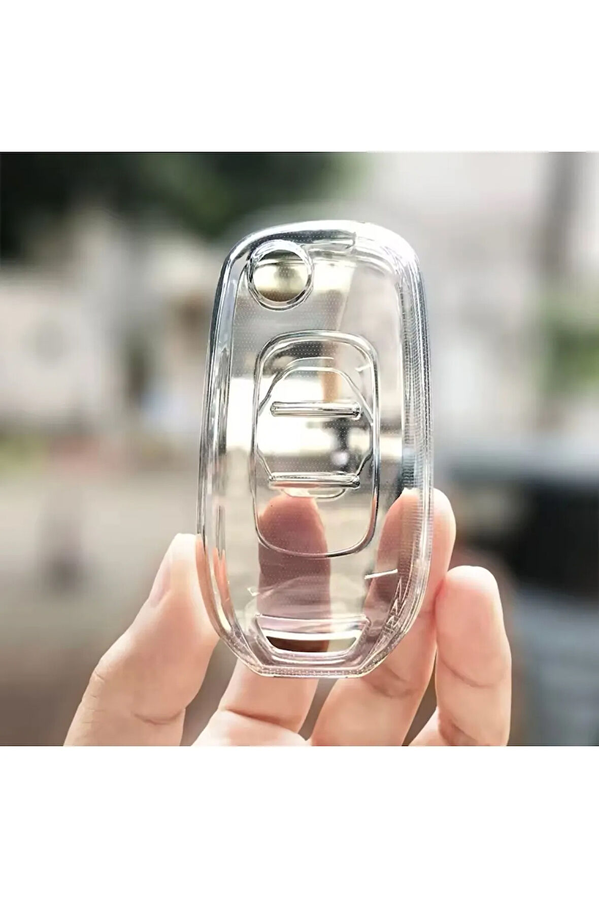 Renault Megane 4 Clio 5 Kadjar Captur Şeffaf Sustalı Anahtar Kılıfı