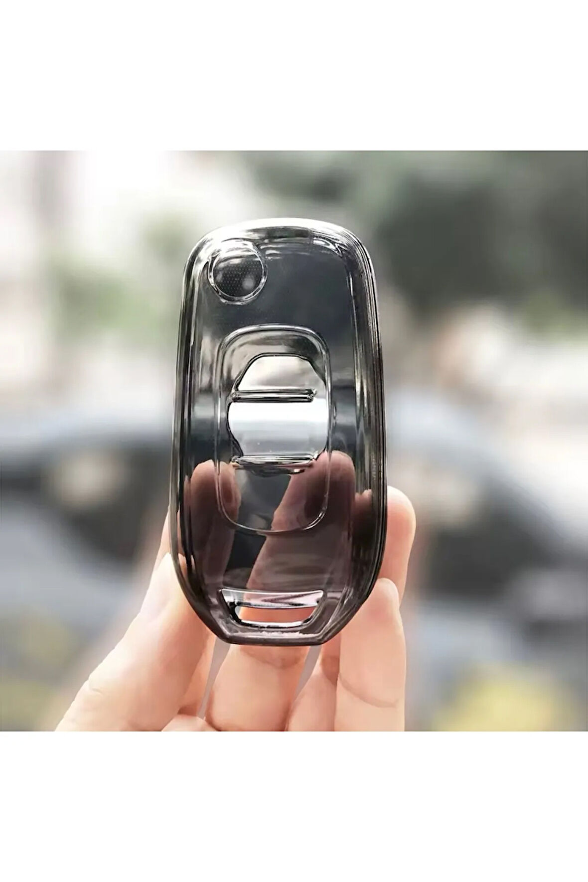 Renault Express Şeffaf-Füme Sustalı Anahtar Kılıfı