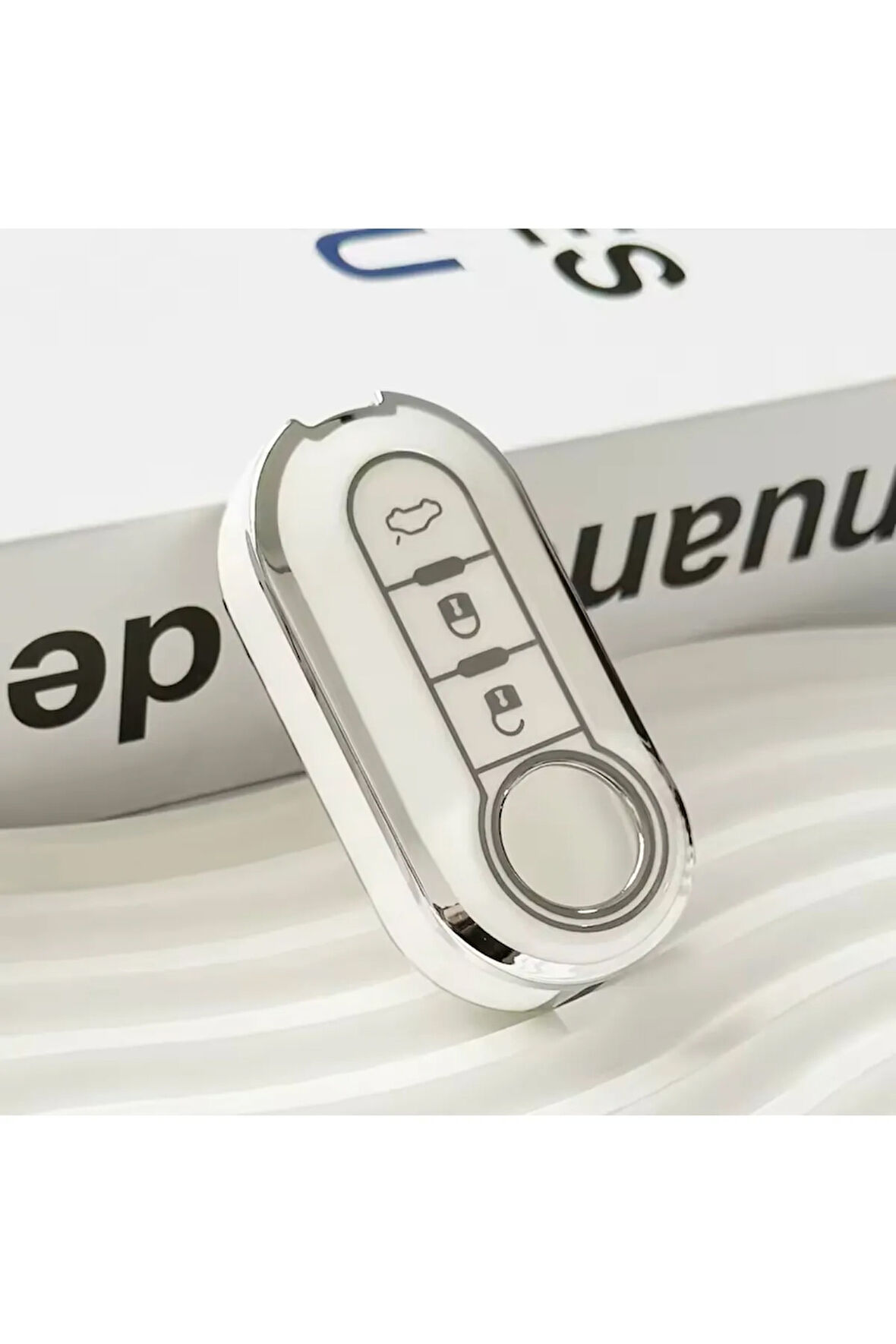 Fiat Fiorino Anahtar Kılıfı Beyaz-Silver