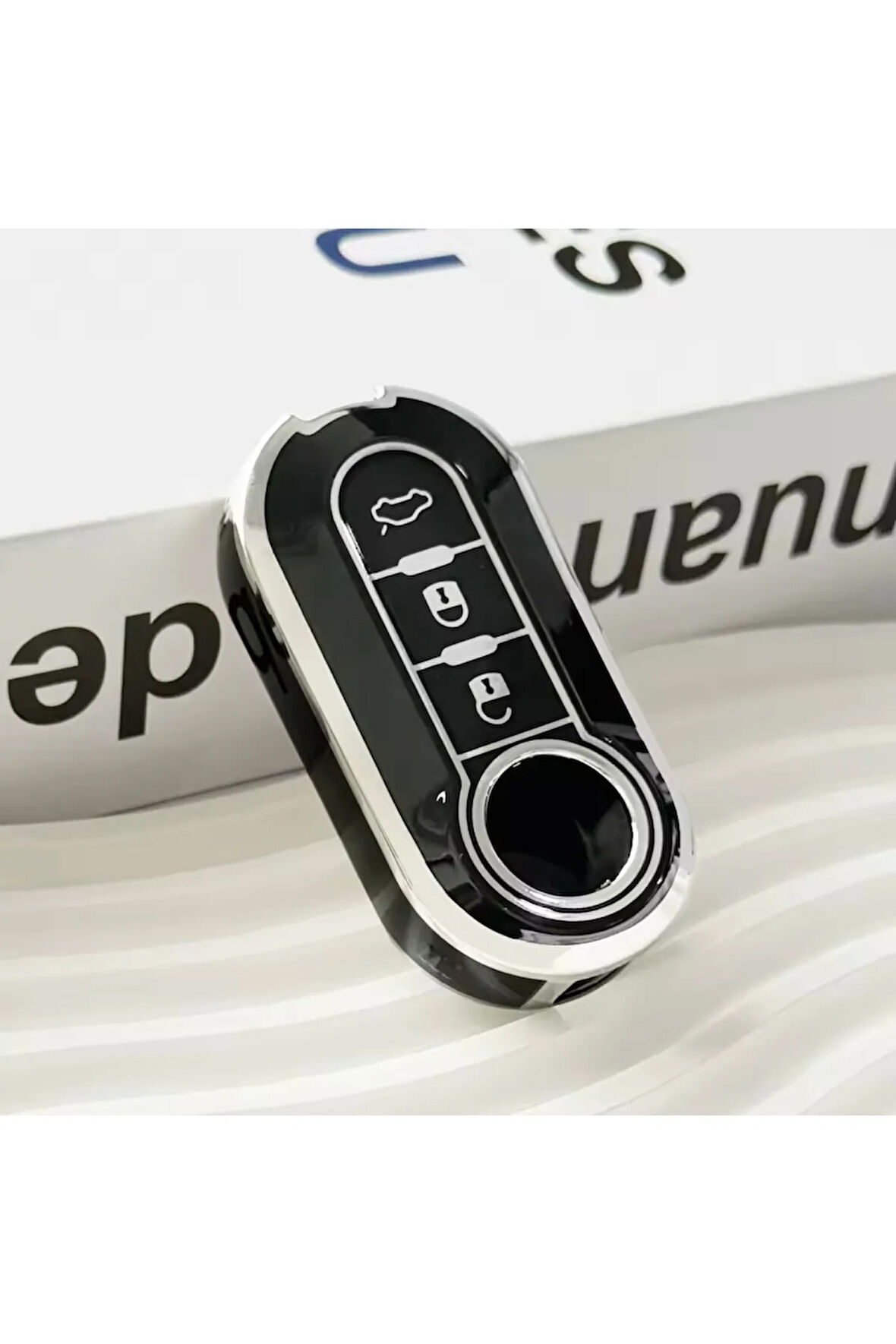Fiat Punto Anahtar Kılıfı Siyah Silver
