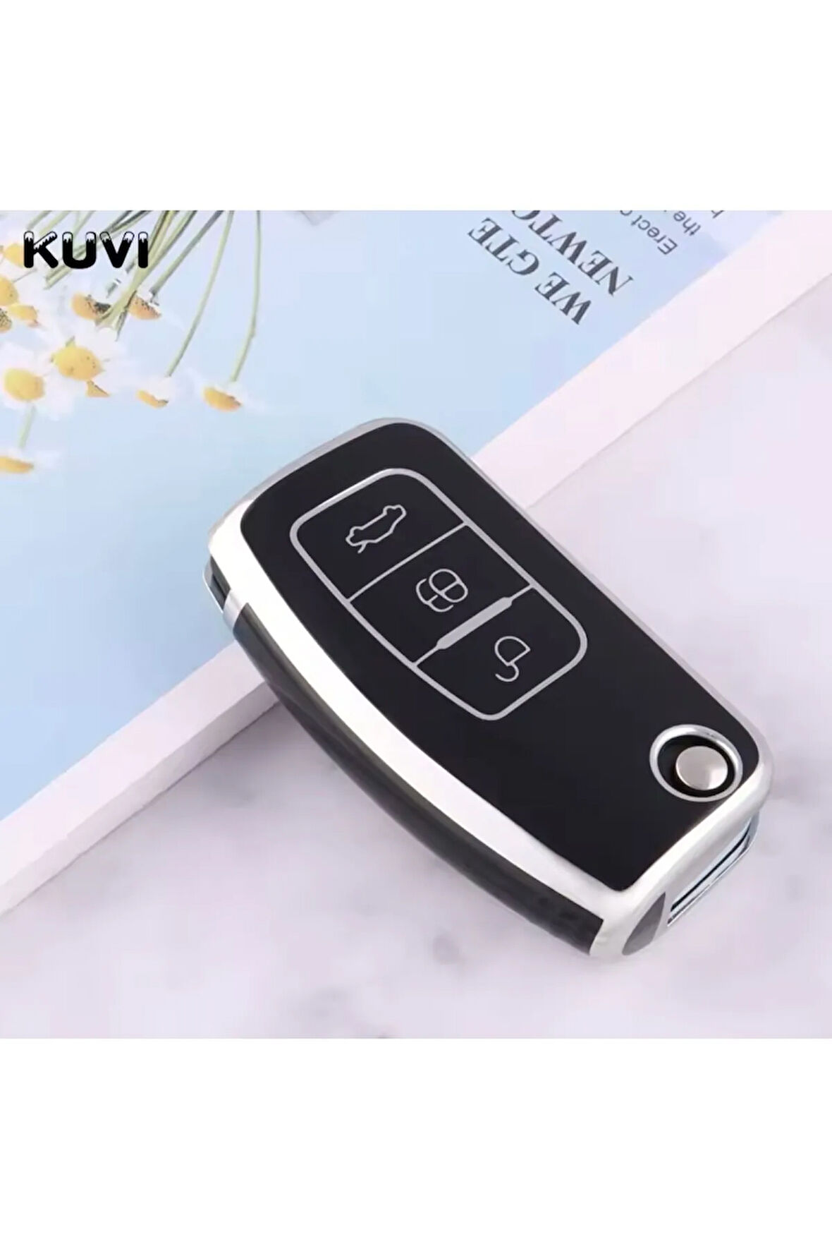 Ford Focus Anahtar Kılıfı Siyah-Silver