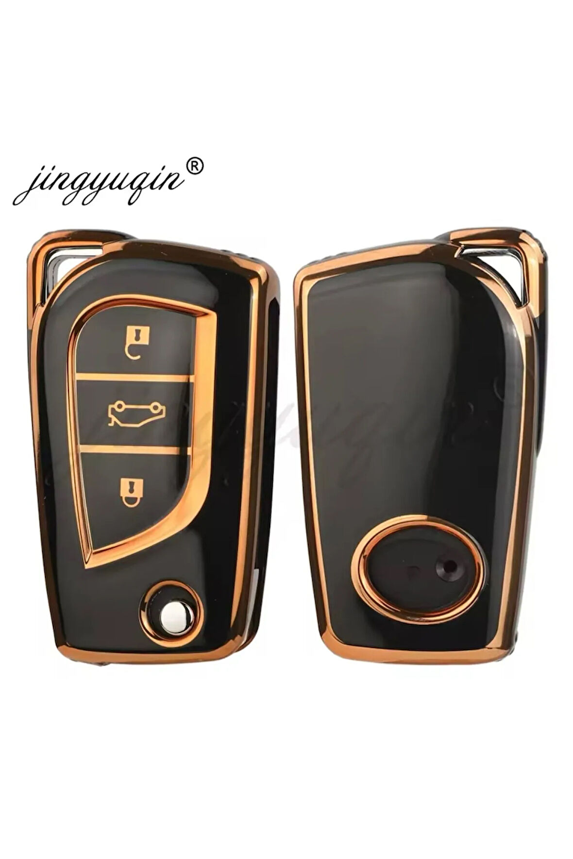 Toyota Avensis Anahtar Kılıfı Siyah-Gold