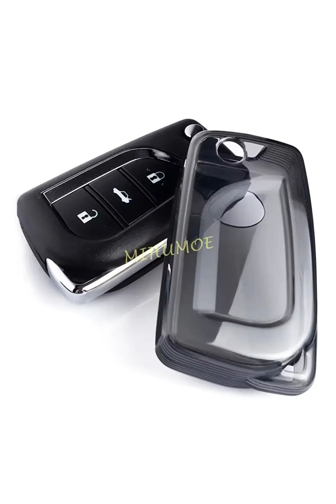 Toyota Avensis Şeffaf-Füme Anahtar Kılıfı