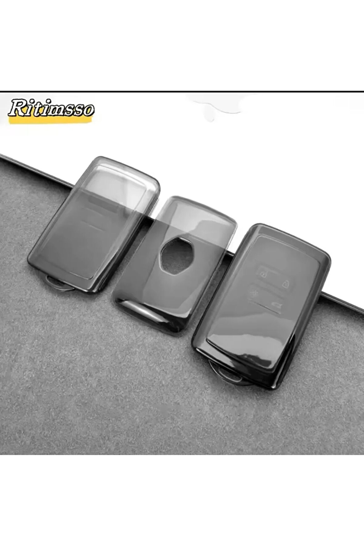 Renault Megane E-Tech Şeffaf-Füme Anahtar Kılıfı